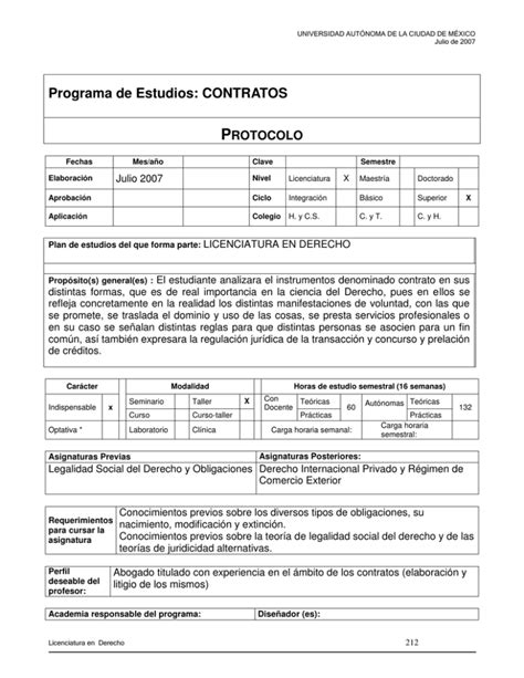 Contratos Universidad Autónoma de la Ciudad de México