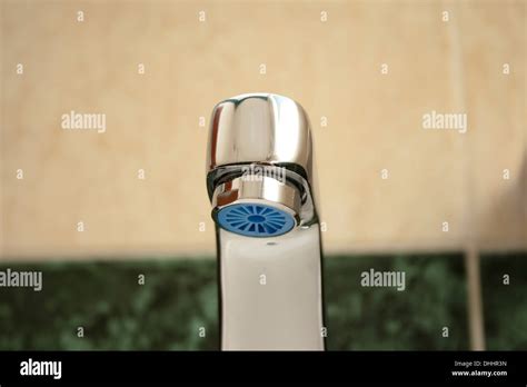 Silver Water Tap In The Bathroom Stock Photo Alamy
