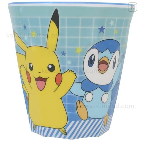 Japan Pokemon Melamine Tumbler Pikachu And Piplup Kawaii Limited