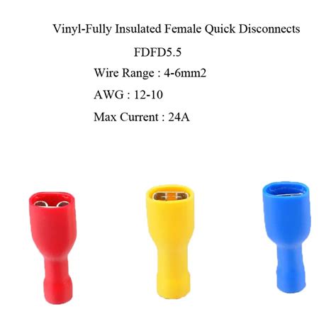 Free Shipping 1000pcslot 4 6mm2 Vinyl Fully Insulated Copper Terminals