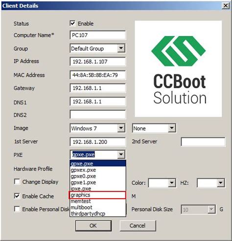 How To Set Graphic Boot Menu For Diskless Boot Ccboot Old Version