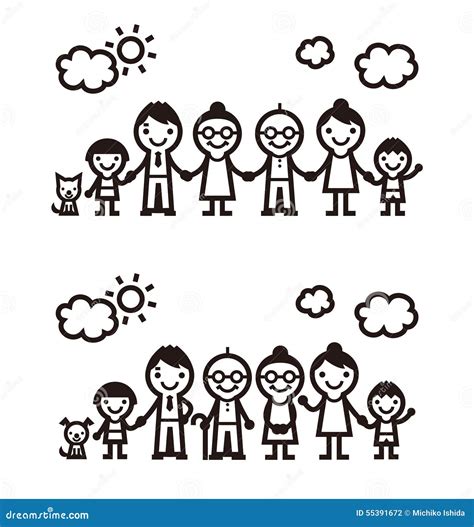 Simple family illustration stock illustration. Illustration of animal ...