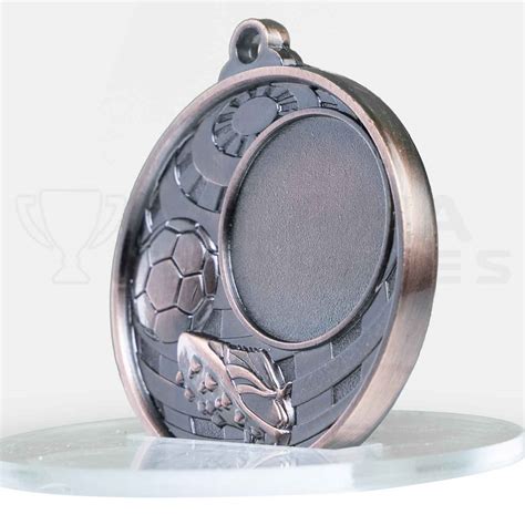 Global Soccer Logo Medal Mm Bronze Alpha Trophies