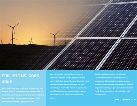 Wind Farm Brochure Template Mycreativeshop