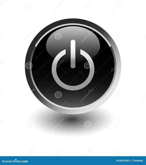 Black Power Button Royalty Free Stock Photo Image 8533945