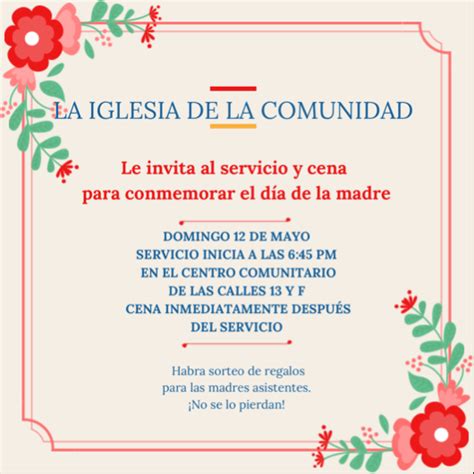 Invitación Damas Iglesia De La Comunidad