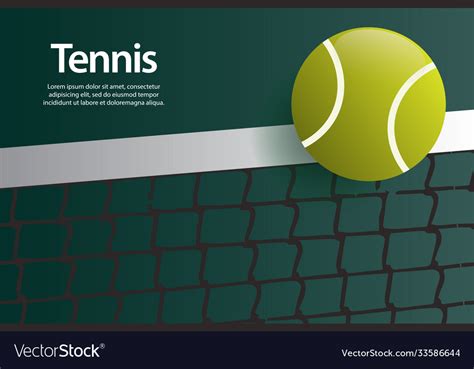 Tennis Ball Design Template Background Royalty Free Vector