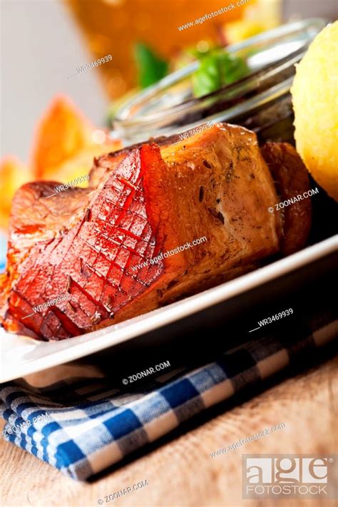 Bayerischer Schweinebraten Mit Kn Del Stock Photo Picture And Royalty