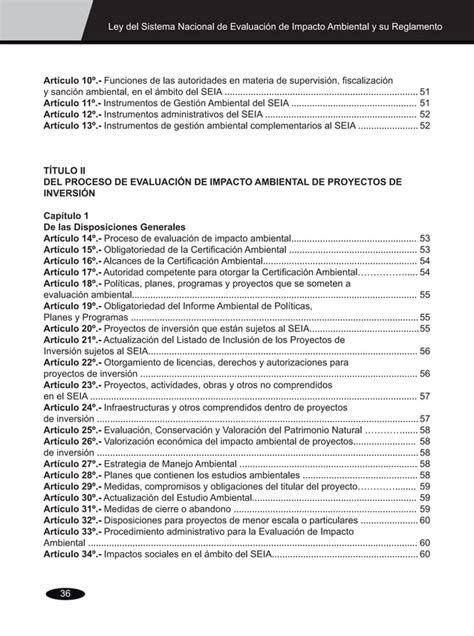 Ley Y Reglamento Del Sistema De Evaluaci N De Impacto Ambiental Pdf