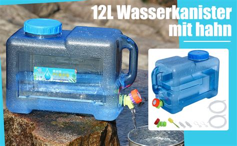 L Wasserkanister Mit Hahn Camping Wasserbeh Lter Mit Griffen