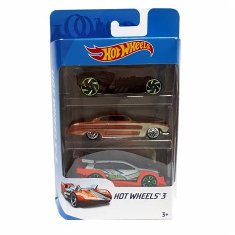 Hot Wheels kisautók 3 darabos szett fekete barna sport Gyerekajándék