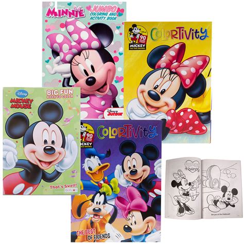 All Top Bargains 2 Pack Disney's Minnie & Mickey Mouse 80-Page Coloring ...