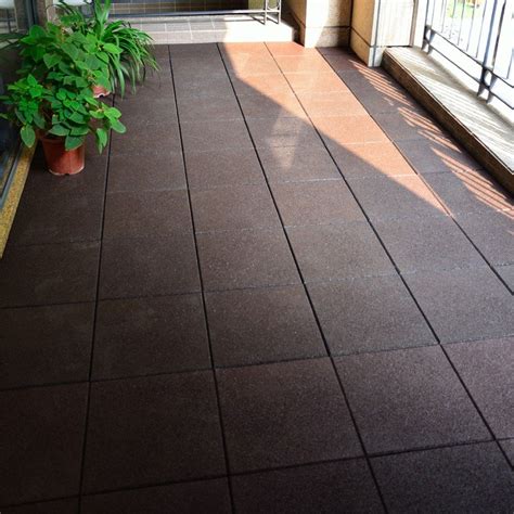 Outdoor Flooring Rubber Patio Tile Xj-sbr-dbr001 | Sbr Rubber Deck