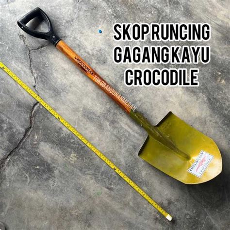 Jual Skop Runcing Gagang Kayu Crocodile Buaya Sekop Lancip Tanah