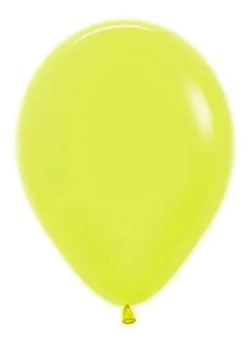 Globos látex Sempertex Metal Satin Neon redondo amarillo neón 12 50