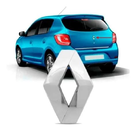 Emblema Adesivo Alto Relevo Porta Mala Renault Sandero Logan Duster E