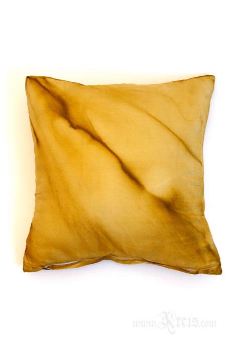 Abstract Square Minimalist Gold Silk Throw Pillow