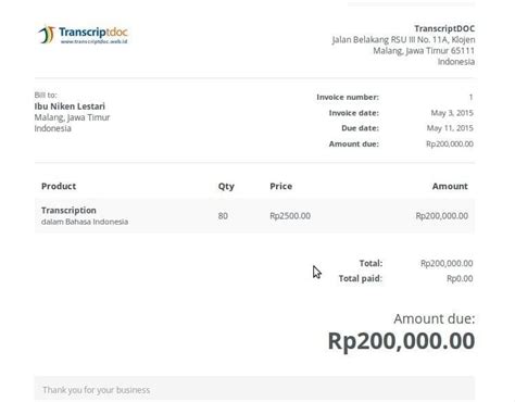 Referensi Contoh Invoice Kerjasama 32 Dalam Inspirasi Desain Faktur