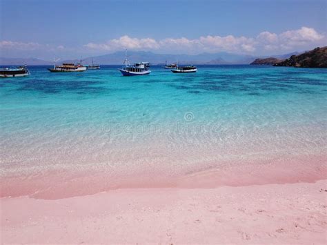 Pink Beach Near Labuan Bajo in Indonesia. Stock Photo - Image of island, exotic: 168851780