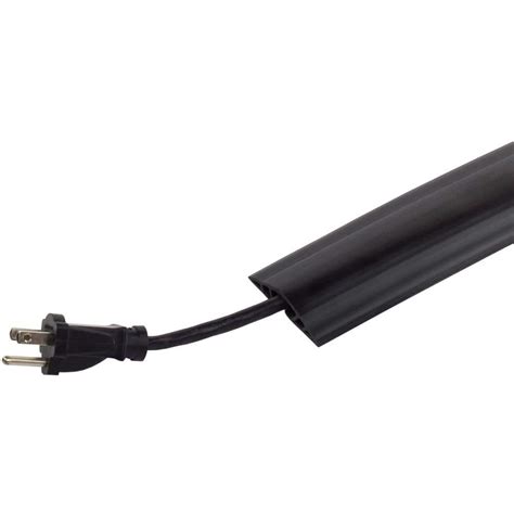 Commercial Electric 5 Ft Pvc Floor Cord Protector In Black A91 5k The Home Depot