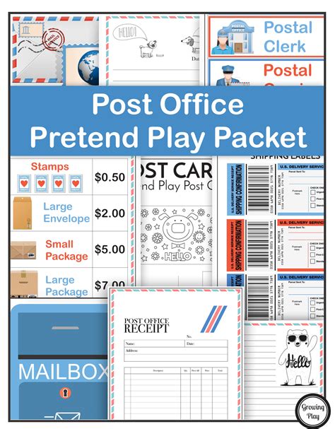 Post Office Pretend Play Free Printables