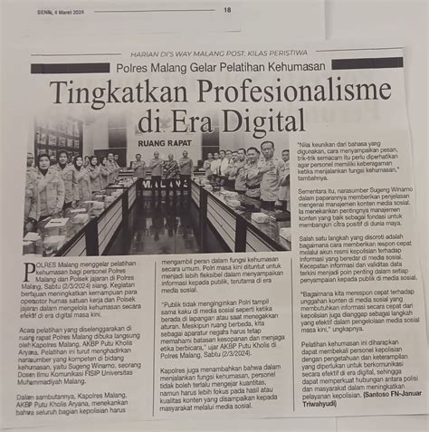 Tingkatkan Profesionalisme Di Era Digital Malang Pos Disway Umm