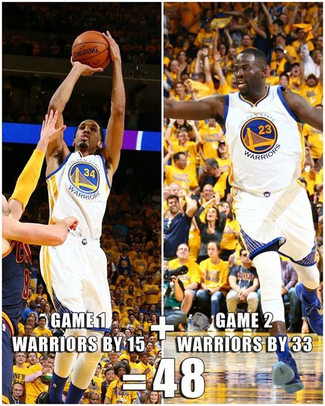 Golden State Warriors Won Games 1 And 2 By Combined 48 Pts The Largest Point Differential In 1st