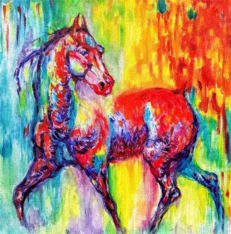 Horse Artoriginal Oil Painting On Ready To Hang Canvasequine