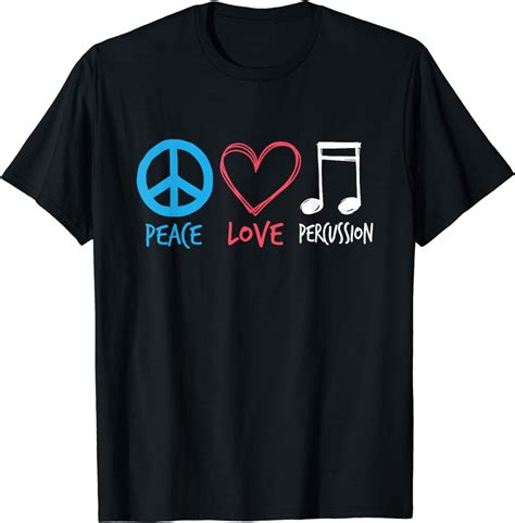 Drumline Tshirt Marching Band Shirt Peace Love Percussion Walmart