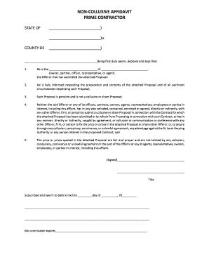 How To Complete A Non Collusion Affidavit Forms And Templates