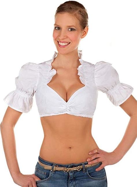 Amazon Authentic Bavarian Dirndl Blouse For Dirndl With Ruffles