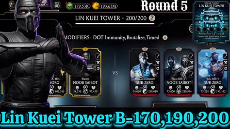 Lin Kuei Tower Boss Battle 200 And 170 190 Fight Reward Mk Mobile