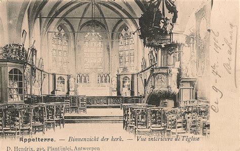 Appelterre Eichem Oud Interieur Kerk Van Appelterre Voor