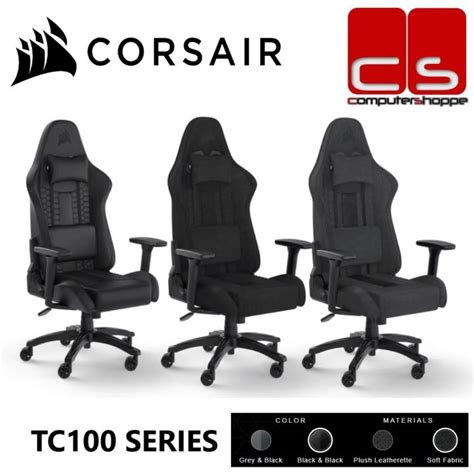 Corsair TC100 RELAXED Series Gaming Chair Leatherette Fabric Black