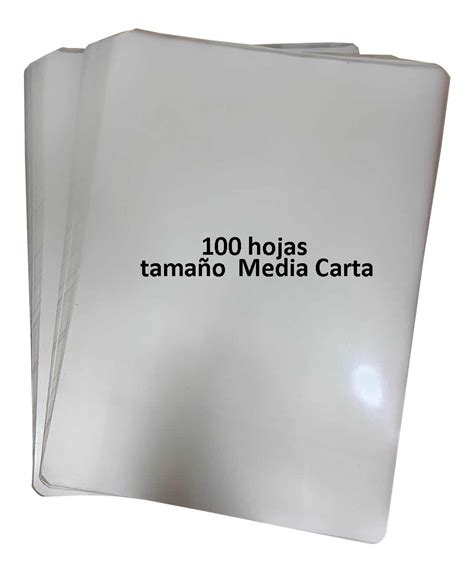 Micas 100 Láminas Termolaminar Plastificar Media Carta Cuotas sin interés