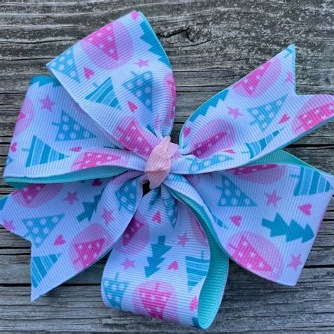 Christmas Bow Christmas Tree Bow Pastel Christmas Bow Pink Christmas