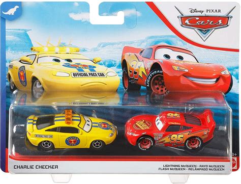 Disney And Pixar Cars Charlie Checker And Lightning Mcqueen 2 Pack Toy Square Imports