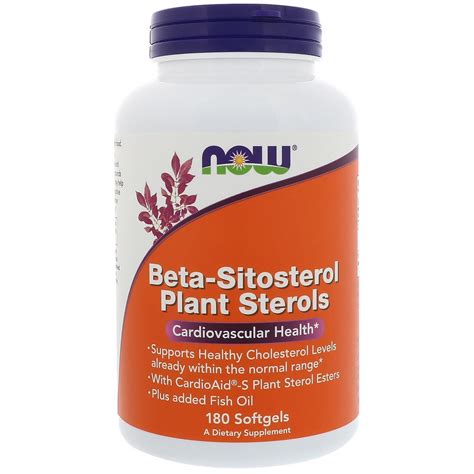 Now Foods Beta Sitosterol Plant Sterols 180 Softgels By Iherb