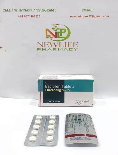 Baclosign Baclofen Tablets At Rs Stripe Baclofen Tab In Nagpur