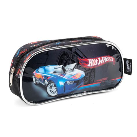 Estojo Escolar Hot Wheels Preto Luxcel Shopee Brasil
