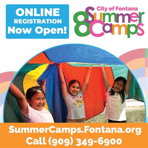 City Of Fontana On Twitter Registration For Fontana Summer Camps Is