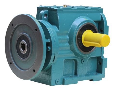 S Series Foot Mounted Helical Worm Gearbox With Solid Shaft With Flange