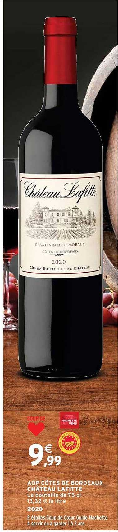 Promo Aop Côtes De Bordeaux Château Lafitte 2020 chez Intermarché