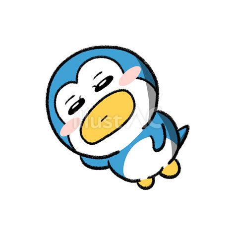 横になっているペンギンくんイラスト No 23560295／無料イラストフリー素材なら「イラストac」