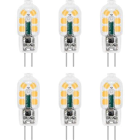 6 Pezzi Lampadina LED G4 2W AC DC 12V Equivalenti A 20W Lampada