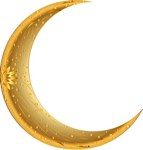 décoration lune musulmane goldem 14499314 PNG