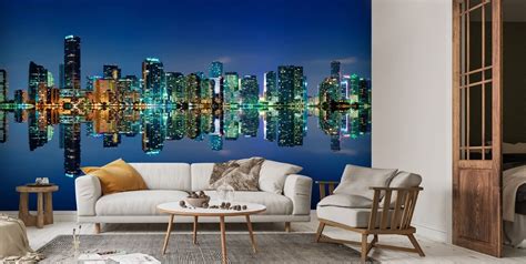 Tapete Skyline Von Miami Wallsauce De