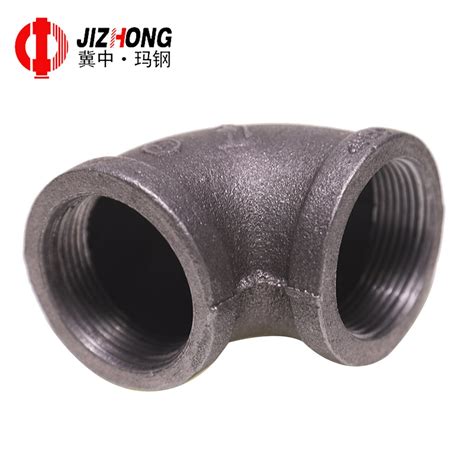 Hot Dipped Galvanized Malleable Iron Pipe Fitting Black Elbow For Sewage System Screwed Pipe