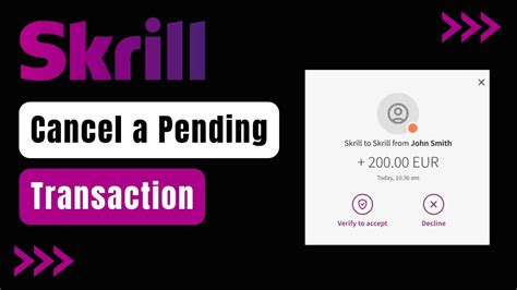 Skrill How To Cancel Pending Payment Youtube