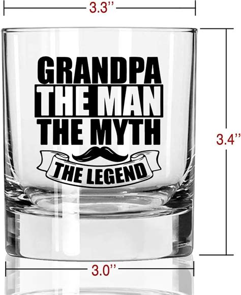 Agmdesign The Man The Myth The Legend Vaso De Whisky Para Abuelo